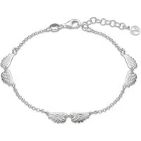 Recycled Silver Angel Wings Bracelet - 16cm