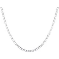 Recycled Silver Classic Curb Chain Necklace - 46cm