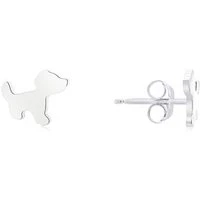 Recycled Silver Dog Earrings - 925 Silver