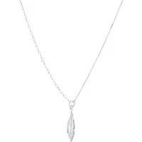 Recycled Silver Feather Necklace - 41cm