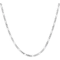 Recycled Silver Figaro Chain Necklace - 46cm