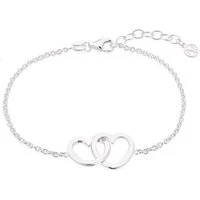 Recycled Silver Interlinking Heart Bracelet - Adjustable