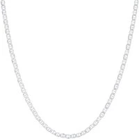 Recycled Silver Oval Linked Chain Necklace - 40cm