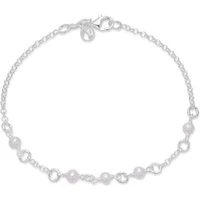 Recycled Silver Pearl Chain Bracelet - 19cm