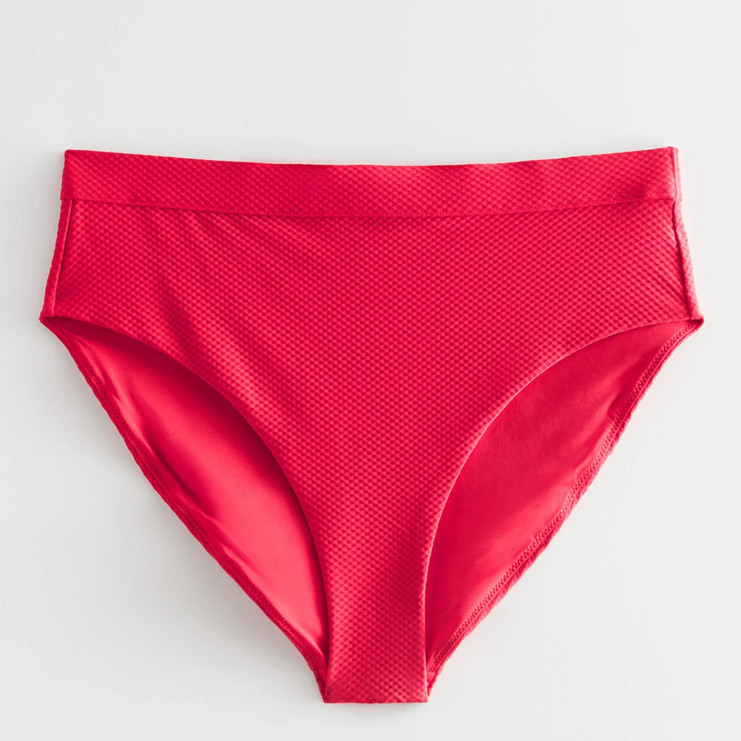 Red Amanda High waist Bikini Briefs