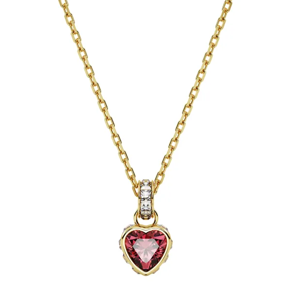 Red Chroma Pendant Necklace - Gold