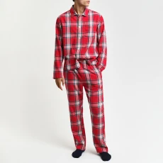 Red Flannel Cotton Pyjama Set