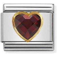 Red & Gold Heart Charm