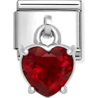 Red Heart Crystal Charm