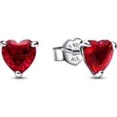 Red Heart Stud Earrings