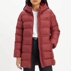 Red Hooded Puffer Coat
