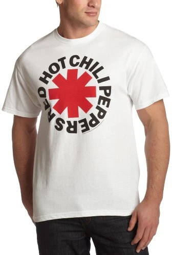 Red Hot Chili Peppers - Asterisk Logo Adult T-Shirt In White, Size: Medium, Color: White