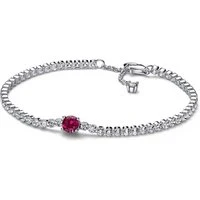 Red Sparkling Tennis Bracelet - 16cm