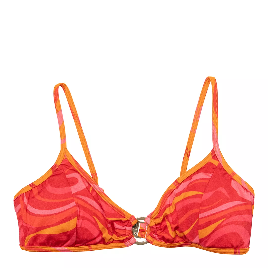 Red Vortici Trim Bralette