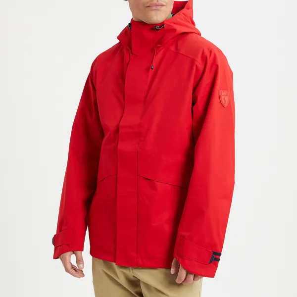 Red Water-Repellent Hooded Jacket - Red