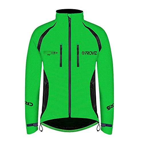 Reflect360 CRS+ Men's Reflective & Waterproof Cycling Jacket, Green, XXX-Large