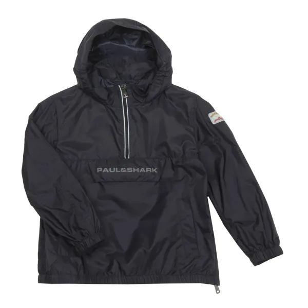 Reflective Logo Half Zip Front Pouch Jacket