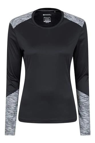 Reflective Long Sleeve Womens T-Shirt - Moisture Wick, Quick Dry with Reflective Details - Best for 