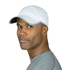 Reflective Running Cap | A Quick Dry Hat for Men | The Flashback 360 Sports Cap - white/silver