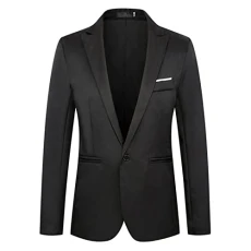 Regular Fit Blazer Men's Suit Jacket Men's Modern Elegant Jacket Slim Fit Suit Jacket One Button Men's Jacket Cotton Business Jacket Lightweight Leisure Suit Jackets Fashionable Men's Jacket Business