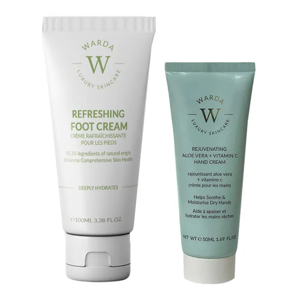 Rejuvenating Aloe Vera+ Vitamin C Hand Cream 50ml + Refreshing Foot Cream 100ml - Multi