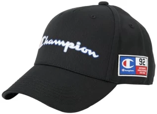 Retro Sport Accessories-805965 Poly-Cotton Woven Script Logo Baseball Cap, Black, One Size