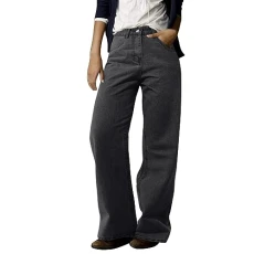 Retro Straight Leg Leisure Jeans Trousers Women's with Pocket Wide Leg Jeans Elegant Loose Jeans Comfortable Stretch Trousers Wide Leisure Trousers Outdoor Trousers High Waist Women's Trousers, Retro Straight Leg Leisure Jeans Trousers Women's with Pocket Wide Leg Jeans Elegant Loose Jeans Comfortable Stretch Trousers Wide Leisure Trousers Outdoor Trousers High Waist Women's Trousers,