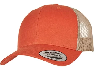 Retro Trucker 2-Tone Baseball Cap, Rustic Orange/Khaki, One Size Retro Trucker 2-Tone Baseball Cap, Rustic Orange/Khaki, One Size