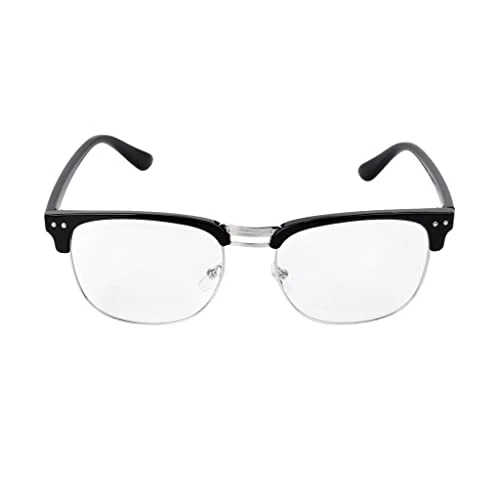 Retro Vintage Metal Optical Glasses Frame Unisex Eyewear, Gloss Black Color