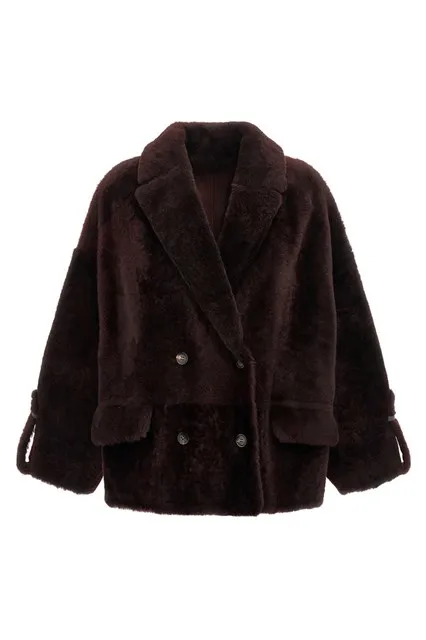 Reversible fur jacket - Bordeaux