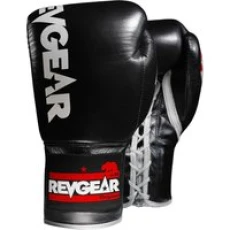 Revgear F1 Competitor Professional Boxing Fight Gloves Black Grey Black 10oz