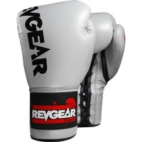 Revgear F1 Competitor Professional Boxing Fight Gloves Grey Black Grey 10oz