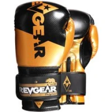 Revgear Pinnacle Boxing Gloves Black Gold Black 10oz