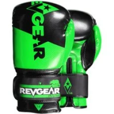 Revgear Pinnacle Boxing Gloves Black Green Green 10oz