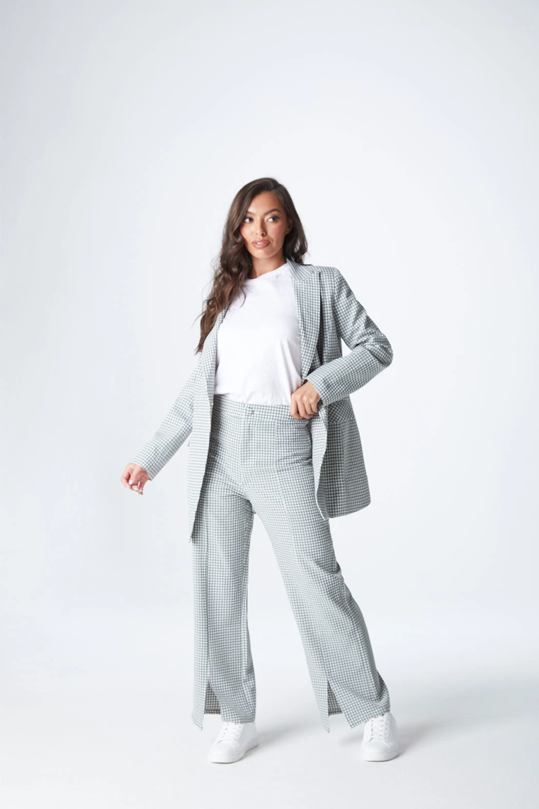 Rhone Check Trouser White /