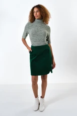 Ria Babycord A ine Mini Skirt - Dark Green - green