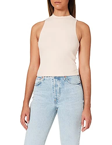 Ribbed Jersey Top, Dusty Pink, Medium