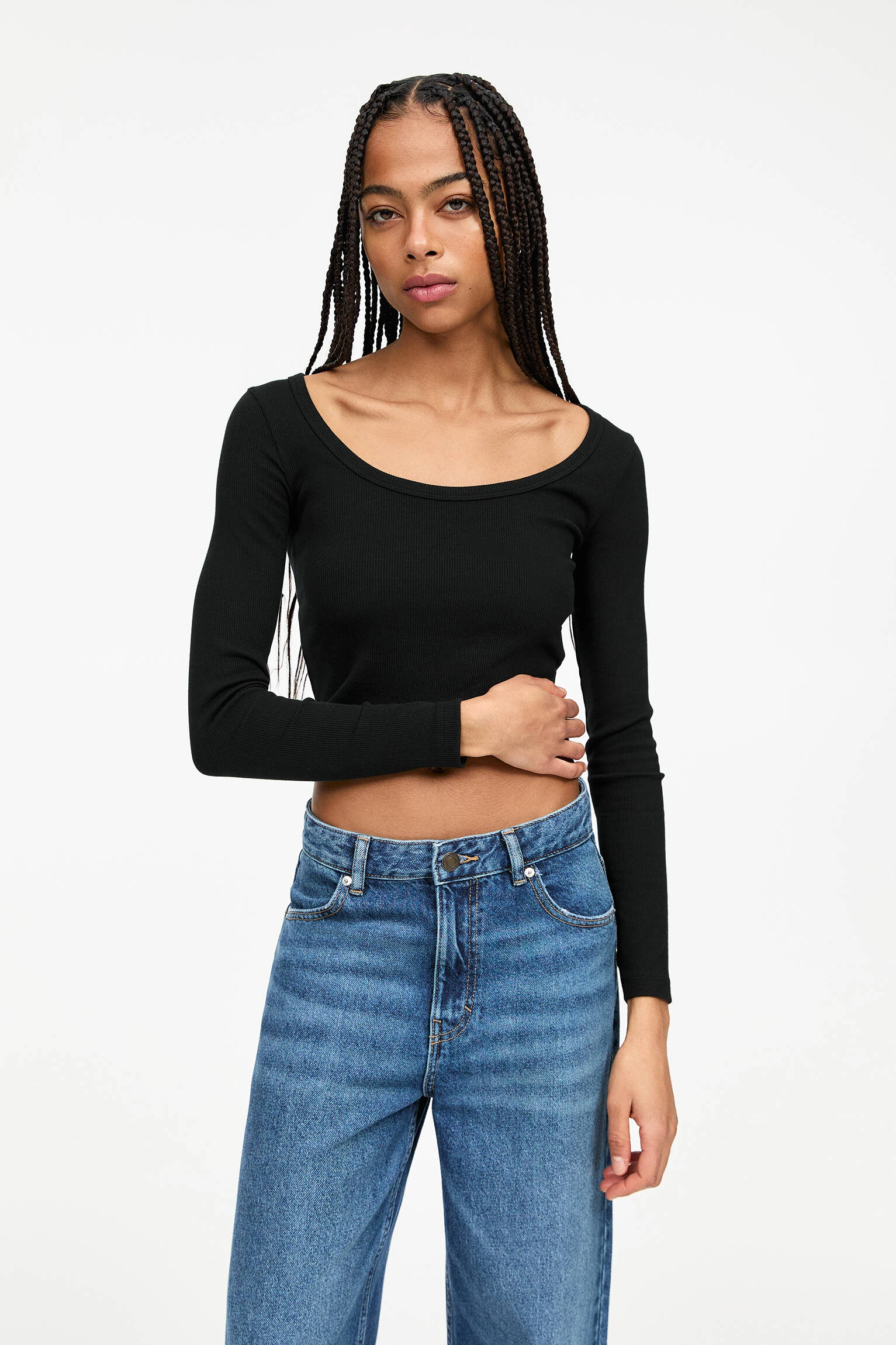 Ribbed Long Sleeve T-Shirt