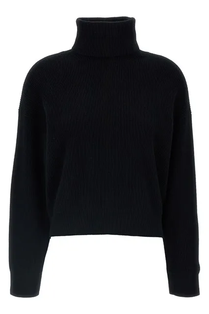 Ribbed turtleneck sweater - Black
