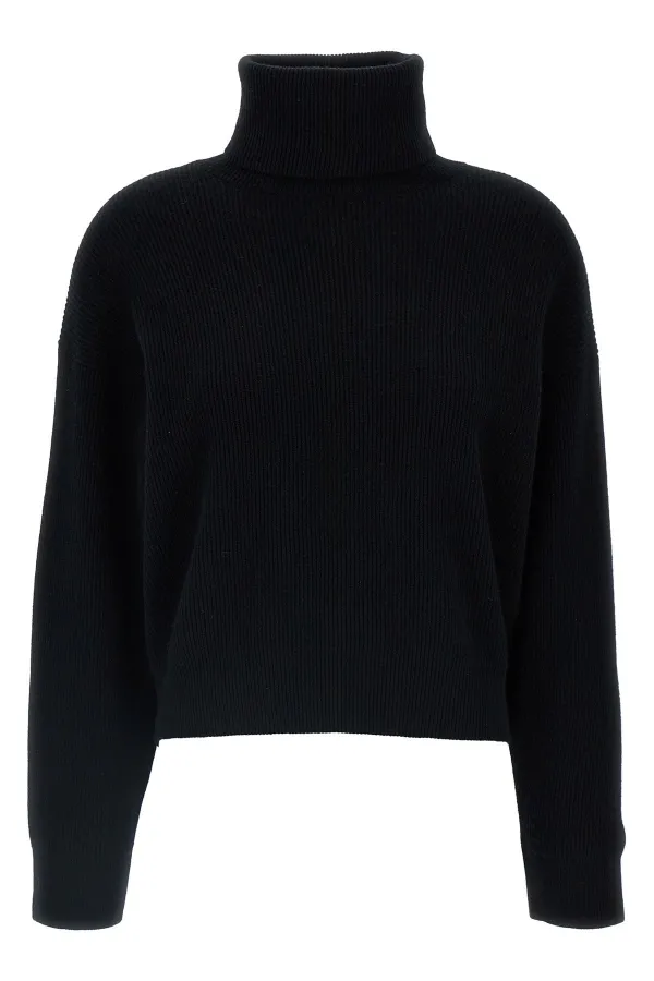 Ribbed Turtleneck Sweater - S