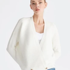 ribbed wrap cardigan