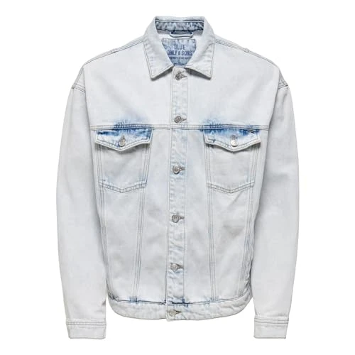 Rick Denim Truck Bleach Jacket Blue Denim (Medium)