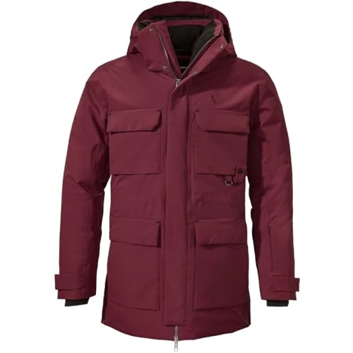 Ridgeland Men's Down Parka M, Dark Burgundy