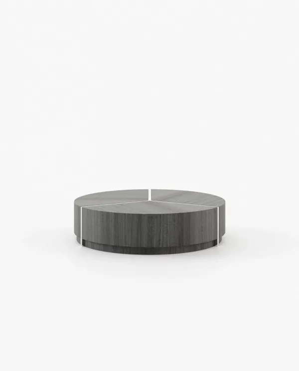 RIGA Coffee Table Grey Eucalyptus Veneer Matte