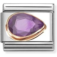 Right Teardrop Purple Charm