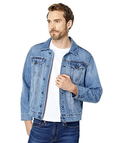 Rigid Denim Jacket, Medium Wash Denim, S