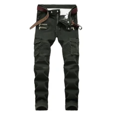Ripped Relaxed Jeans Men Daily Trousers for Men Motorbike Jeans for Men Mens Straight Leg Heavy Duty 100% Cotton Jeans | Regular Straight Leg | Plain Denim Wash Regular Fit Boys