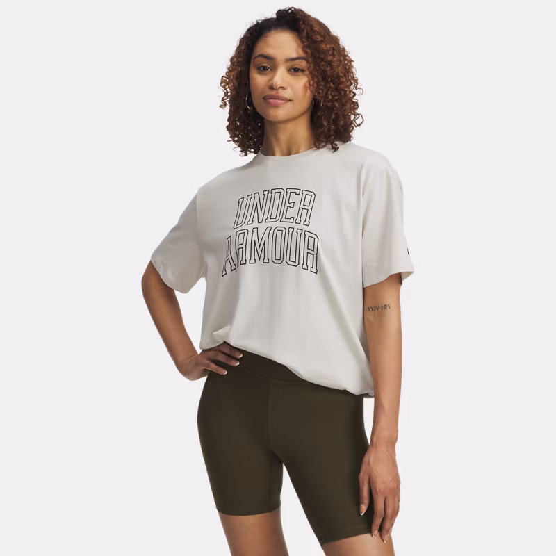 Rival Campus WoMens Oversized T-Shirt Summit White / Black XS