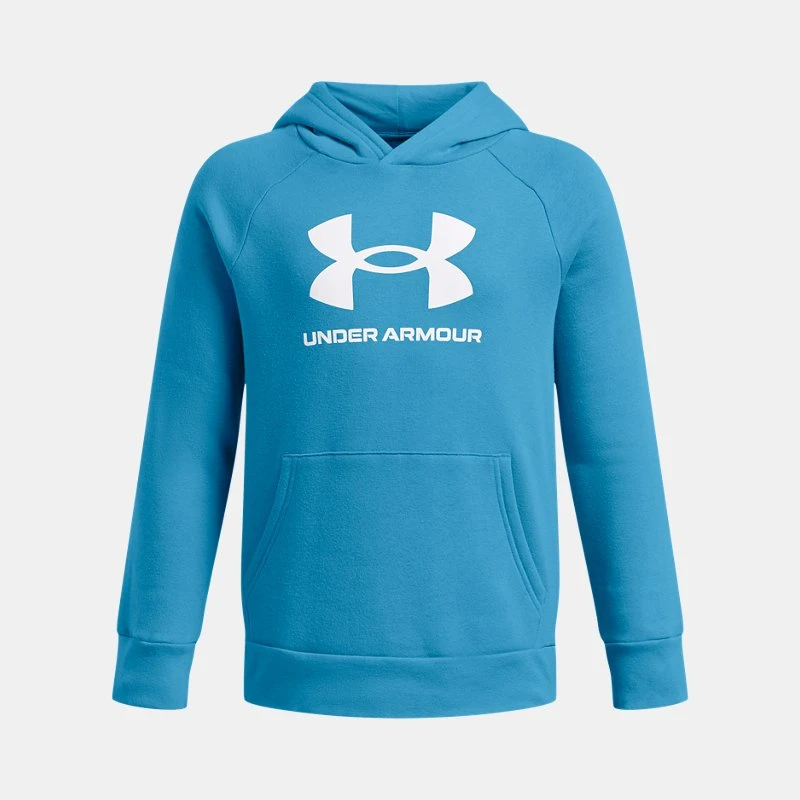Rival Fleece Big Logo Boys Hoodie Ether Blue / White YLG (59 in)