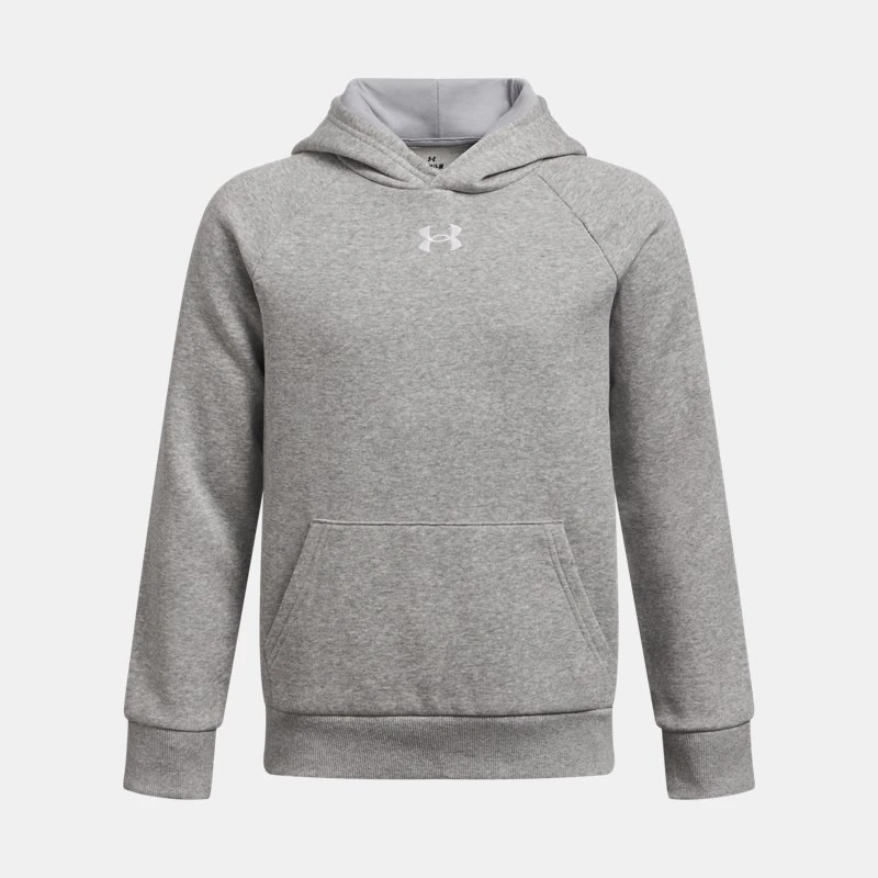 Rival Fleece Boys Hoodie Mod Gray Light Heather / White YLG (59 in)
